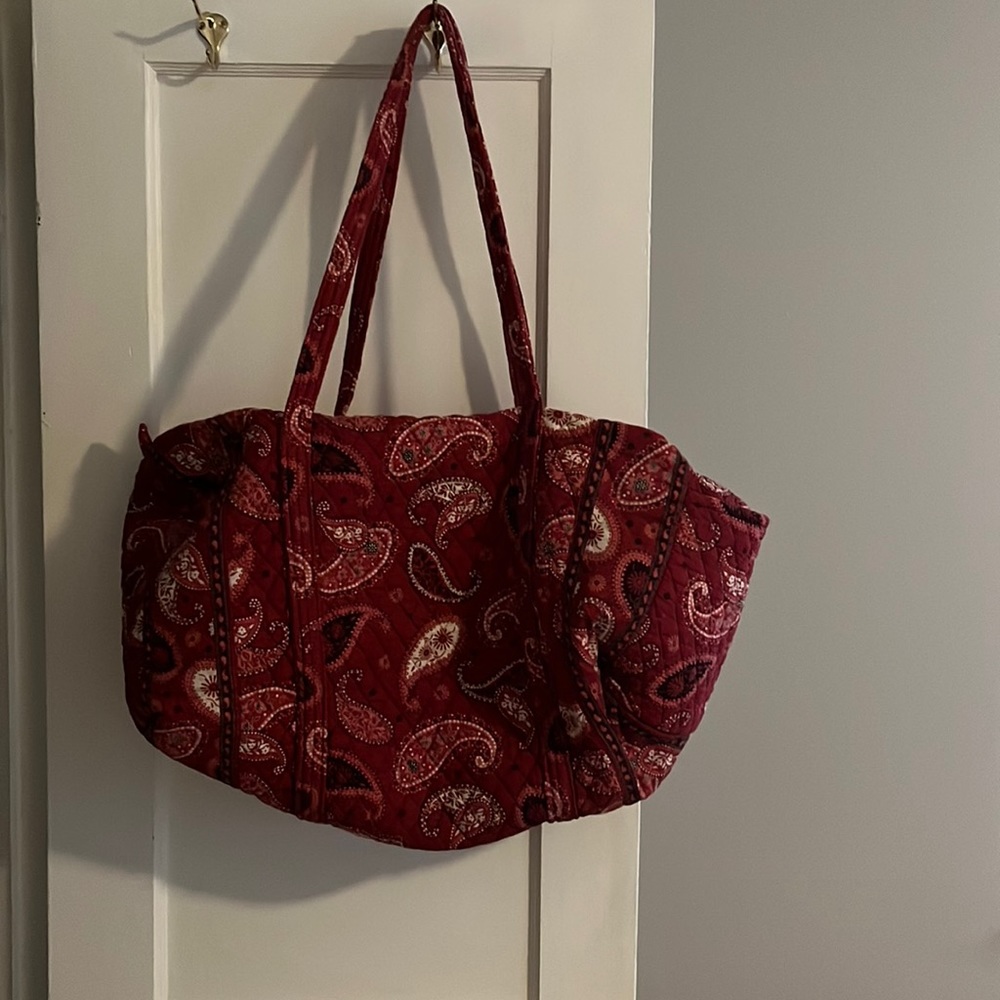 Vera Bradley Red Paisley Duffle Bag. Great condition!